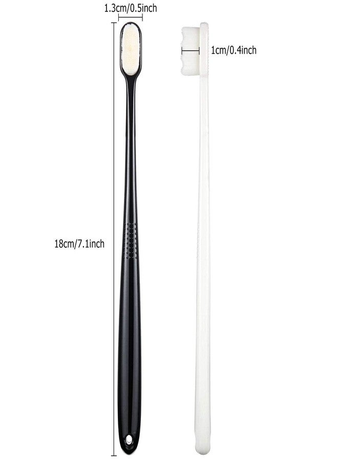 BLINE 4PCS Extra Soft Toothbrush Micro Manual Nano Toothbrush with 20000 Soft Bristle for Pregnant Women, Elderly, Braces and Gum Recessions, Protect Fragile Sensitive Gums (Black & White) - Image 4
